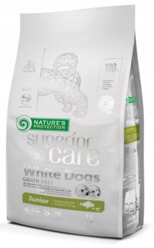 NATURE'S PROTECTION Superior Care White Dogs Grain Free Junior Small Białoryba suha hrana za štence 10 kg