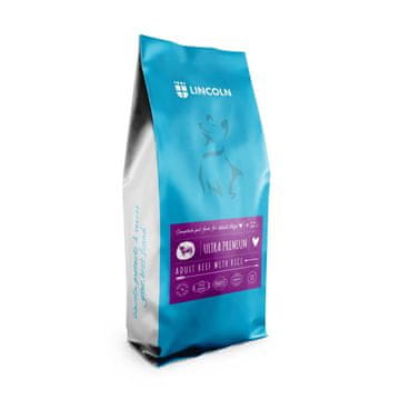 Ultra Premium LINCOLN Ultra premium Adult Beef with rice - suha hrana za pse - 12 kg
