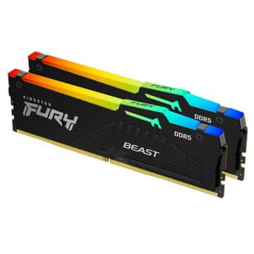 Kingston Fury Beast 64GB (2x32GB) 6000MT/s DDR5 CL30 XMP KF560C30BBEAK2-64 RGB radna memorija