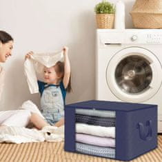 Severno 4x Organizator, navlaka, torba za pohranu odjeće, deka, posteljine, popluna, BAGGI, tamnoplavi set od 4.