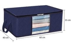 Severno 4x Organizator, navlaka, torba za pohranu odjeće, deka, posteljine, popluna, BAGGI, tamnoplavi set od 4.