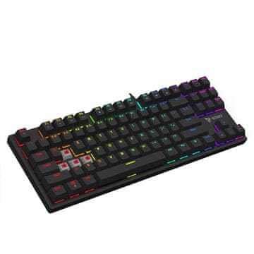 SAVIO Savio Tempest x2 RGB Mehanička Tipkovnica - Crna, Outemu RED, USB