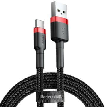 BASEUS Baseus Cafule USB A u USB C kabel, 2 m, 2A, crni i crveni