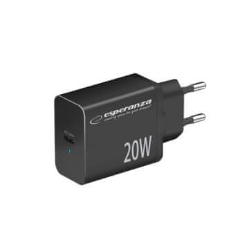 ESP Esperanza EZC104K putni punjač, 20W, crni