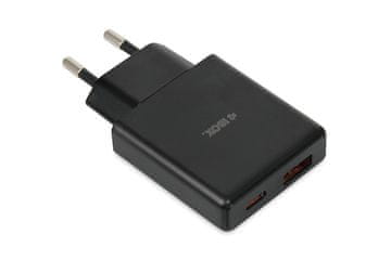 IBO iBOX C-43 Slim GaN PD30W zidni punjač, Crni