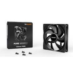 Be quiet! BE QUIET! Pure Wings 3 (BL105) 120 mm 4-pin PWM crni ventilator