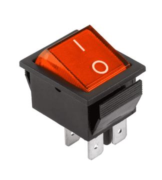 Kemot Prekidač 0-1 220V/15A široko crveno