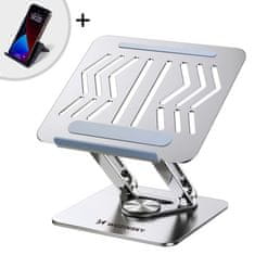 MG Laptop Stand V2 držač za laptop + stalak za telefonni telefon, srebro