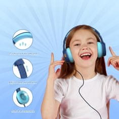 Tronsmart KH01 zaglavne slušalice za djecu, plava