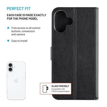 FIXED Preklopna futrola za telefon Opus Apple iPhone 16 - black