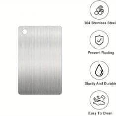 HOME & MARKER® Inox daska za rezanje hrane, antibakterijska, bez BPA, kuhinjska profesionalna ploča | VITABOARD
