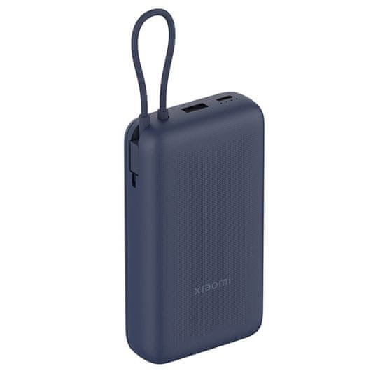 Xiaomi punjiva baterija s ugrađenim kabelom, 20000 mAh, plava