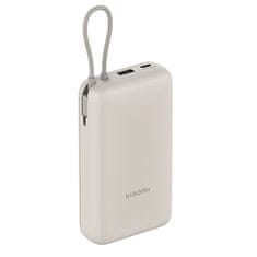 Xiaomi punjiva baterija s ugrađenim kabelom, 20000 mAh, bež