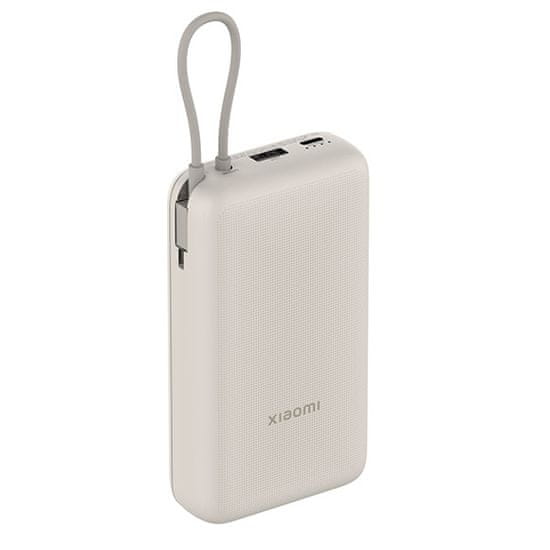 Xiaomi punjiva baterija s ugrađenim kabelom, 20000 mAh, bež