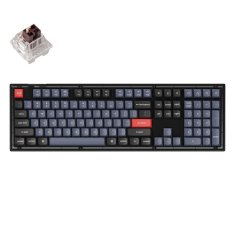 Keychron Keychron V6 QMK/VIA RGB gumb smeđeg prekidača mehanička tipkovnica (crna)