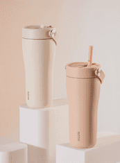 Equa Boca za nošenje, sa slamom, boje pijeska