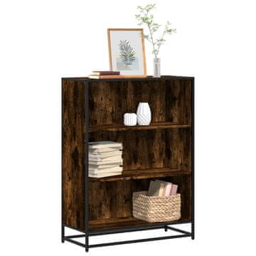 Vidaxl Biblioteka dimljena hrastovina 80,5 x 35 x 107,5 cm