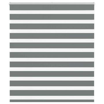 Vidaxl Zebra rolo zavjesa, tamnosiva, širina tkanine 130,9 cm, poliester