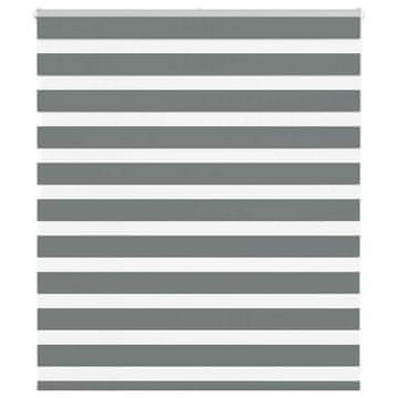 Vidaxl Zebra rolo zavjesa, tamnosiva, širina tkanine 120,9 cm, poliester