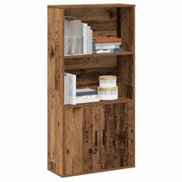 Vidaxl Polica za knjige, antikno drvo, 60x24x120 cm