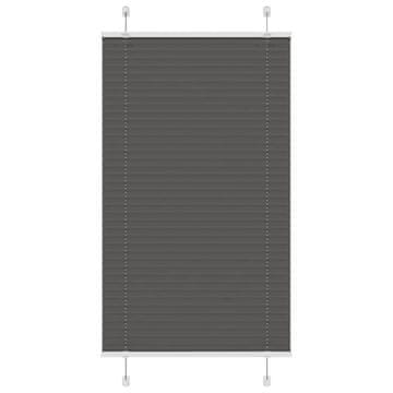Vidaxl Plisirana zavjesa Crna 75x150 cm Širina tkanine 74,4 cm