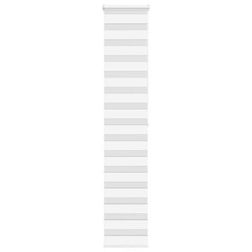 Vidaxl Zebra rolo zavjesa, bijela, širina tkanine 35,9 cm, poliester