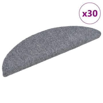 Vidaxl Samoljepljive prostirke za stepenice 30 kom svijetlo sive 56x17x3 cm