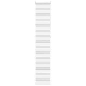 Vidaxl Zebra rolo zavjesa, bijela, širina tkanine 45,9 cm, poliester