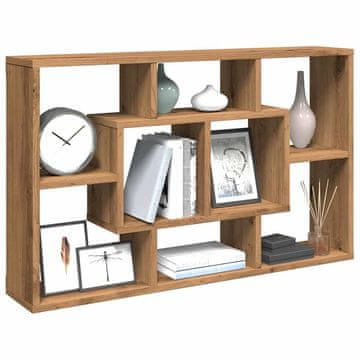 Vidaxl Zidna polica Artisan hrast 85x16x52,5 cm lijepljeno drvo