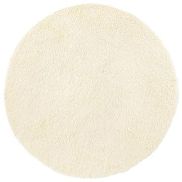 Vidaxl Čupavi tepih s visokim vlaknima NAVARRA krem 160x160 cm