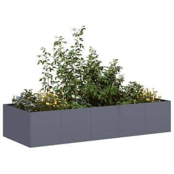 Vidaxl Tegla za cvijeće antracit 200x80x40 cm čelik