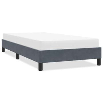 Vidaxl Okvir kreveta bez madraca tamno sivi 80x220 cm baršun