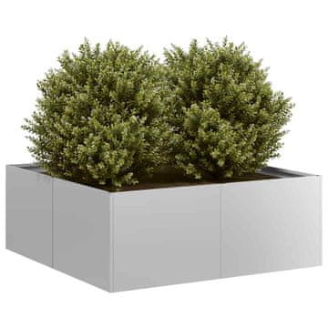 Vidaxl Tegla za cvijeće 80x80x30 cm Pocinčani čelik