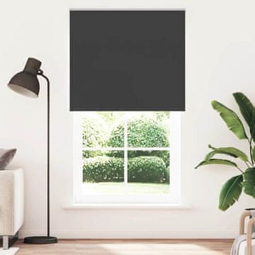 Vidaxl Zamračujuća rolo zavjesa Crna 125x210 cm Širina tkanine 121,6 cm