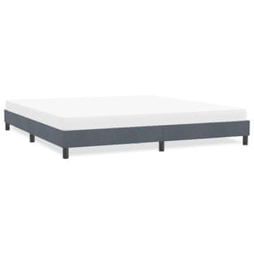 Vidaxl Okvir kreveta bez madraca tamno sivi 180x220 cm baršun