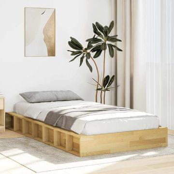 Vidaxl Okvir kreveta bez madraca 90x190 cm Masivno hrastovo drvo