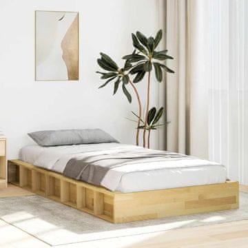 Vidaxl Okvir kreveta bez madraca 80x200 cm Masivno hrastovo drvo