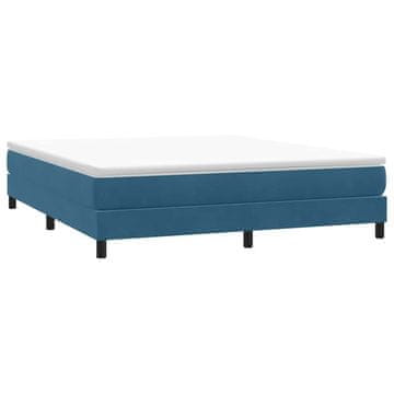 Vidaxl Krevet s boxspring oprugom bez madraca tamnoplave boje 180x210 cm