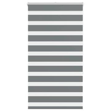 Vidaxl Zebra rolo zavjesa, tamnosiva, širina tkanine 70,9 cm, poliester