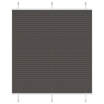 Vidaxl Plisirana zavjesa Crna 115x100 cm Širina tkanine 114,4 cm