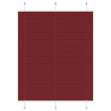 Vidaxl Plisirana roleta Bordeaux crvena 105x100 cm Širina tkanine