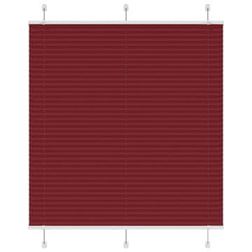 Vidaxl Plisirana zavjesa bordo crvena 120x100 cm širina tkanine