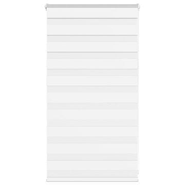 Vidaxl Zebra rolo zavjesa, bijela, širina tkanine 70,9 cm, poliester