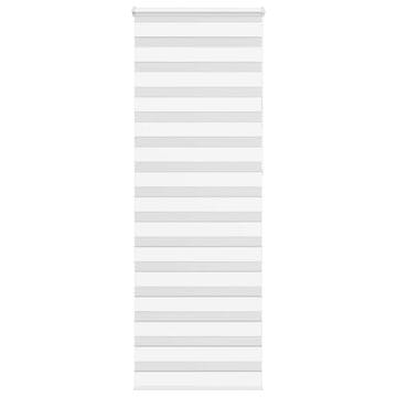 Vidaxl Zebra rolo zavjesa, bijela, širina tkanine 65,9 cm, poliester