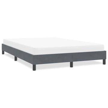 Vidaxl Okvir kreveta bez madraca tamno sivi 160x210 cm baršun