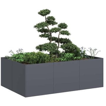 Vidaxl Tegla za cvijeće antracit 120x80x40 cm čelik