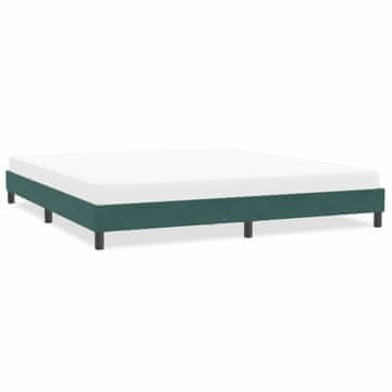 Vidaxl Okvir kreveta bez madraca tamnozeleni 200x220 cm baršun