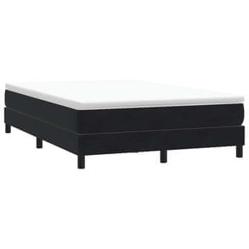 Vidaxl Krevet s boxspring oprugama bez madraca crni 140x210 cm baršun
