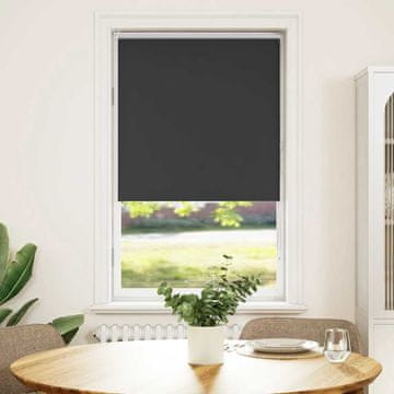 Vidaxl Zamračujuća rolo zavjesa Crna 80x150 cm Širina tkanine 75,7 cm