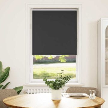Vidaxl Zamračujuća rolo zavjesa Crna 85x130 cm Širina tkanine 80,7 cm